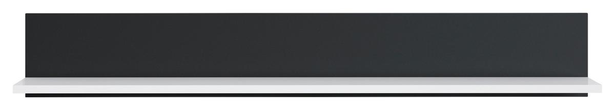 Zidna Polica Campania - bijela/antracit, Trend, drvni materijal (160/24/21,6cm) - Modern Living