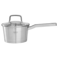 Stielkasserolle Silver Line ca. 1,6l - Klar/Edelstahlfarben, KONVENTIONELL, Glas/Metall (16/9,5cm) - Gourmesto