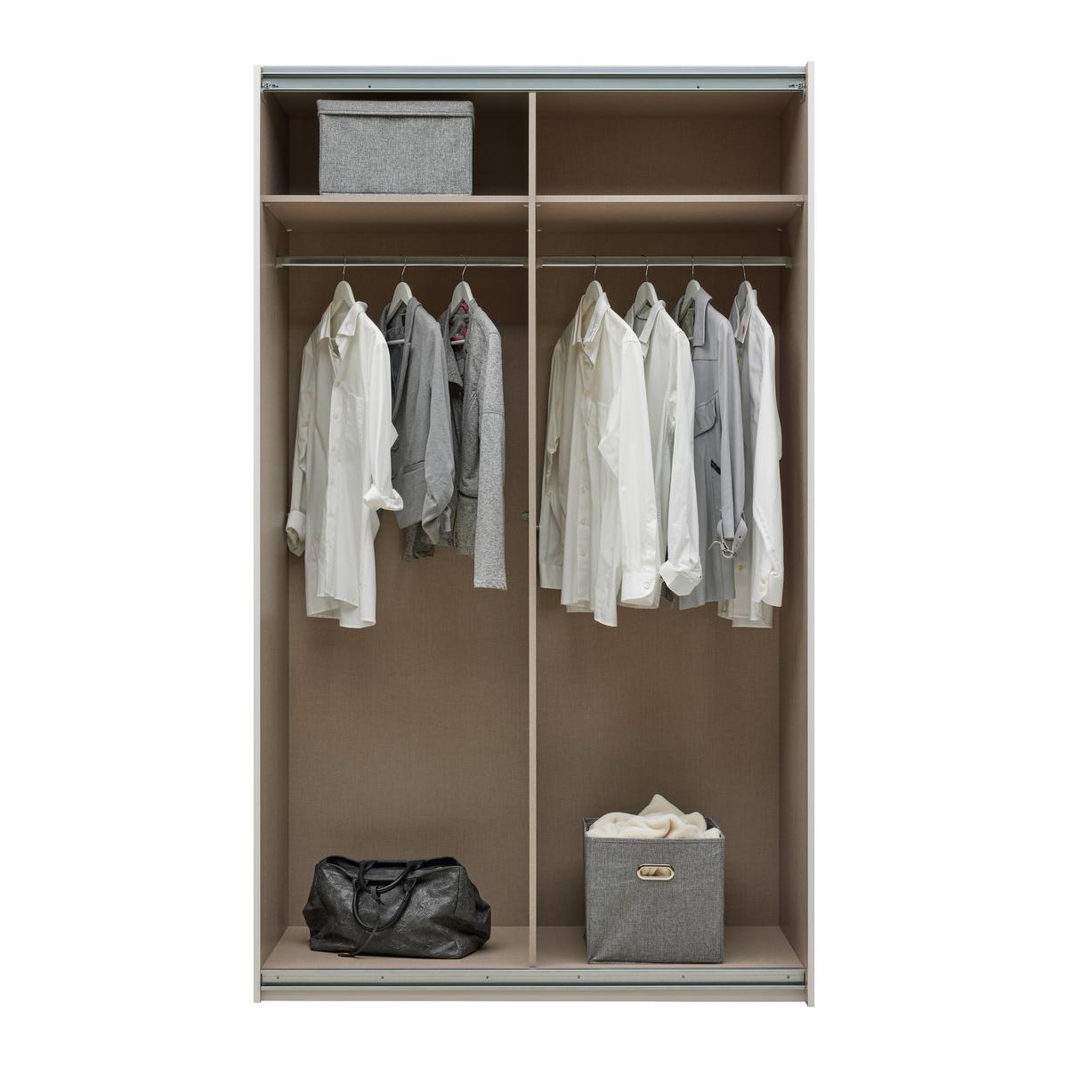 Ormar S Kliznim Vratima Quadra - bijela/boje aluminija, Konvencionalno, drvni materijal/metal (136/229/57cm) - Modern Living