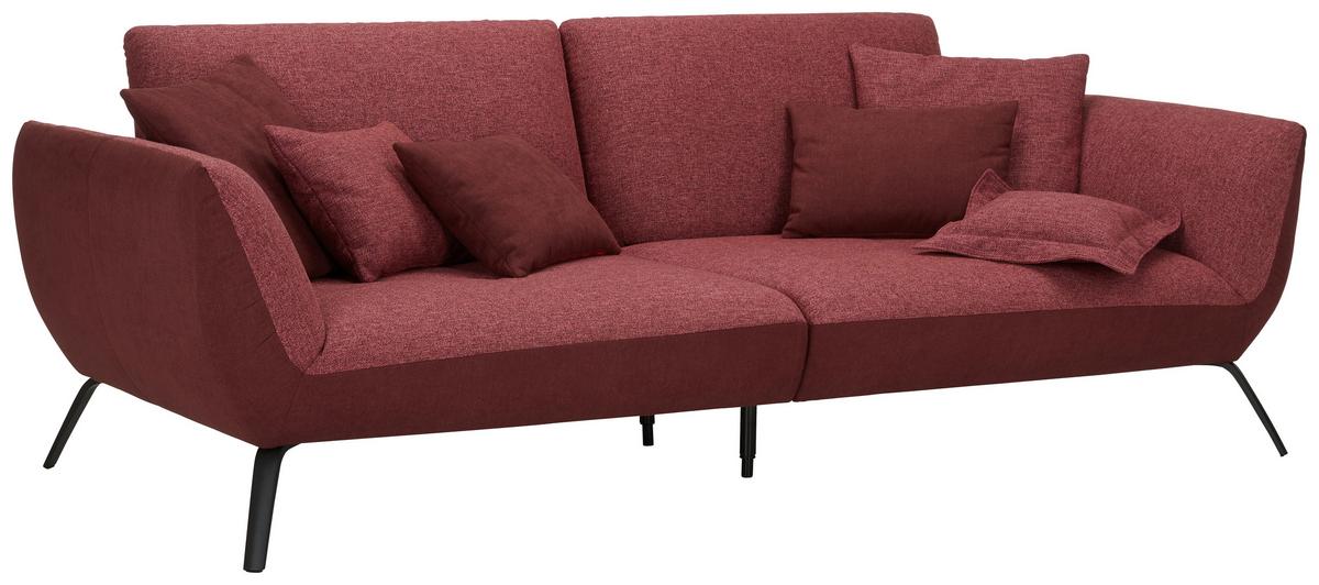 Bigsofa Trendy Bordeaux - Bordeaux/Rot, MODERN, Holzwerkstoff (260/93/124cm) - Premium Living
