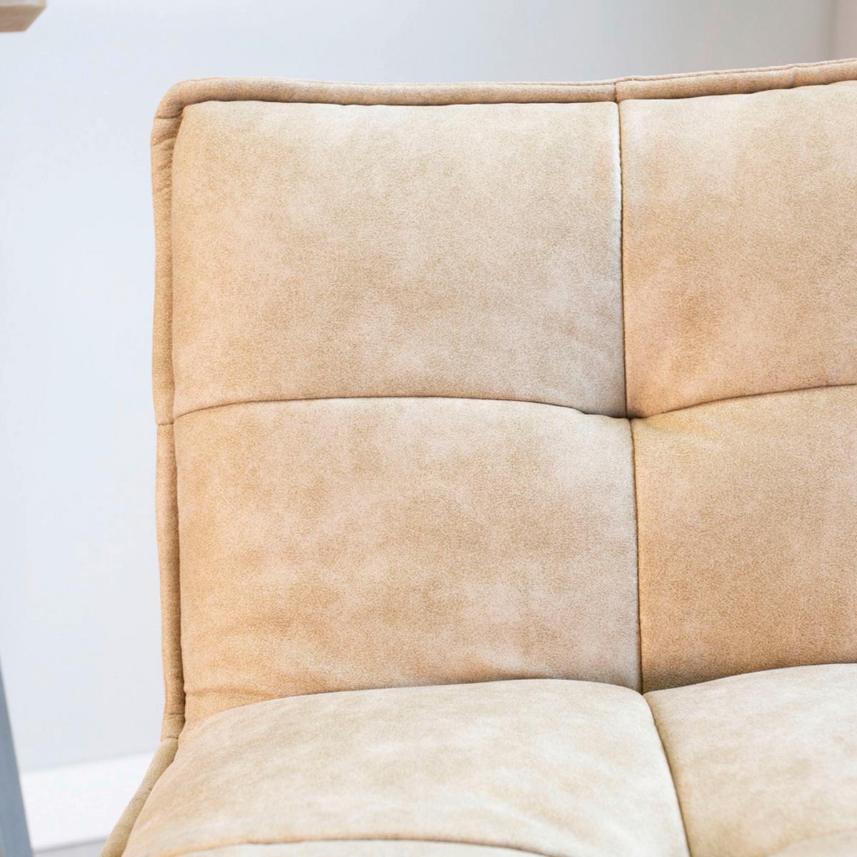 Barhocker-Set Jeremy 2er-Set ca. 44x87 cm Beige - Beige/Schwarz, KONVENTIONELL, Textil/Metall (44/87/50cm) - MID.YOU
