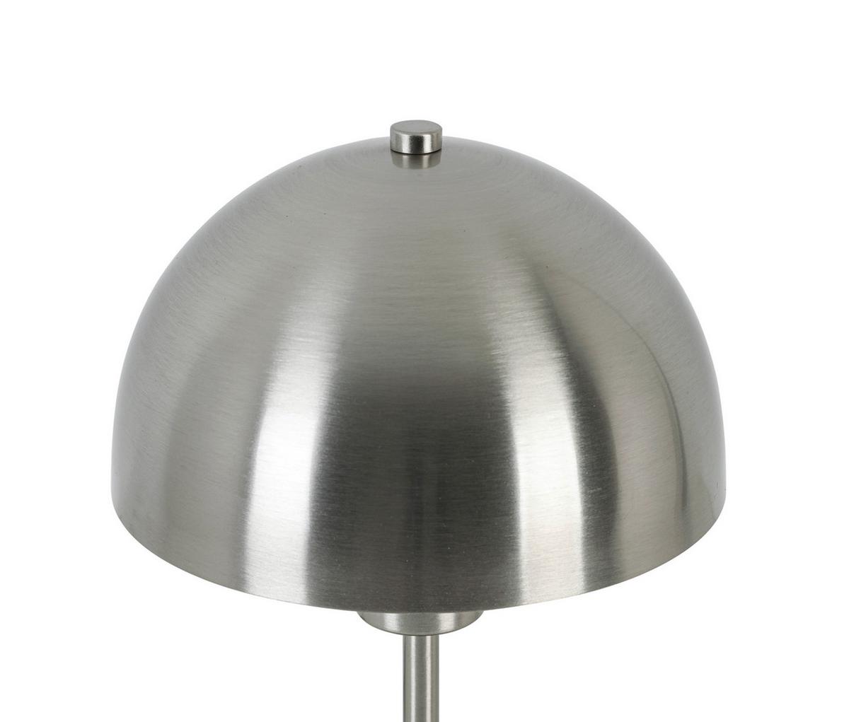 Asztali Lámpa Musch - fekete/nikkelszínű, Modern, műanyag/fém (18/30cm) - Mömax
