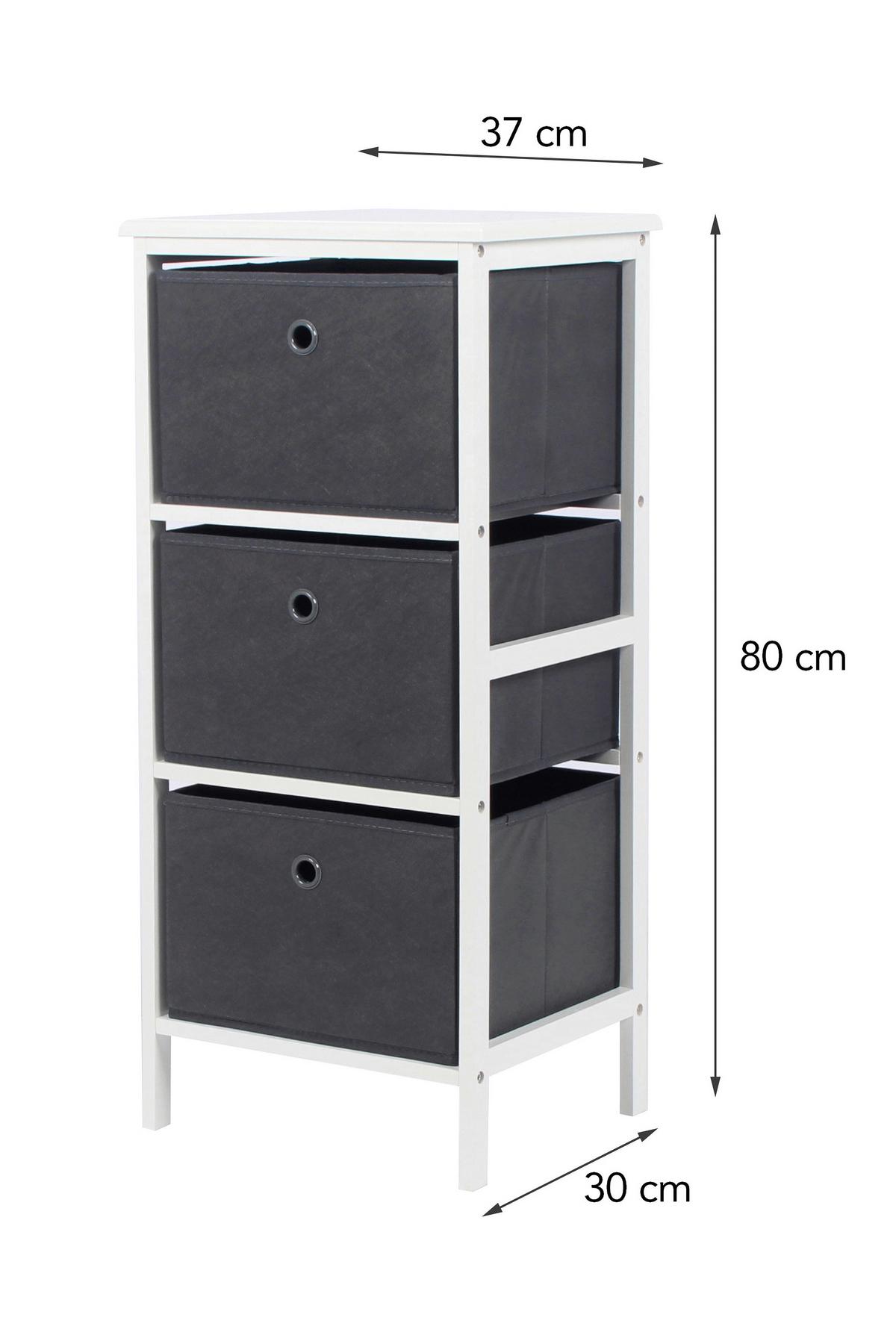 Etajeră OLIVER 2 - alb/gri, Modern, hârtie/lemn (37/80/30cm) - Modern Living