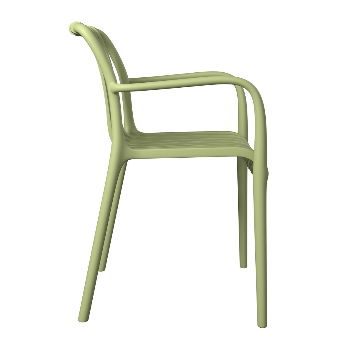 Gartenstuhl Klausi Grün matt - Schwarz/Grün, MODERN, Kunststoff (55/80/57cm) - Mömax