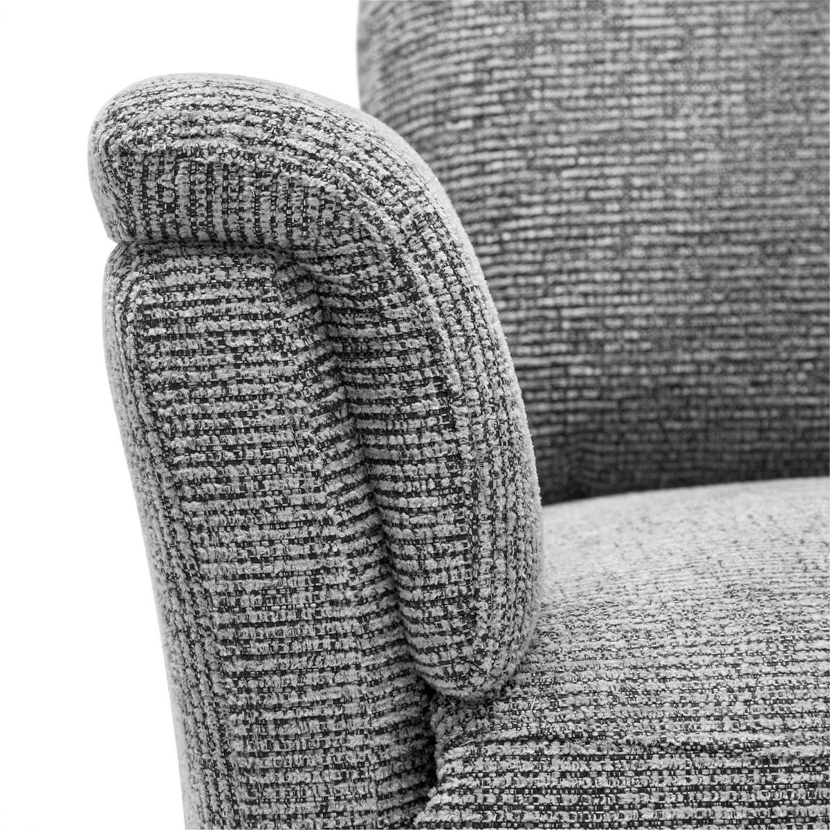 Sitzgarnitur Florenz Dunkelgrau, 3-teilig - Dunkelgrau/Schwarz, MODERN, Holz/Kunststoff (180/103/88cm) - Mömax