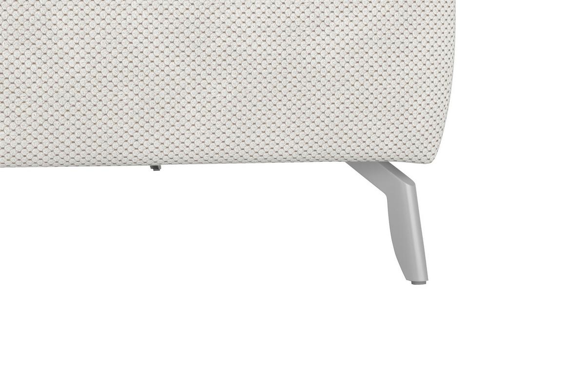 Boxspringbett Emily Creme ca. 180x200cm - Creme/Alufarben, KONVENTIONELL, Holzwerkstoff/Textil (180/200cm) - Premium Living
