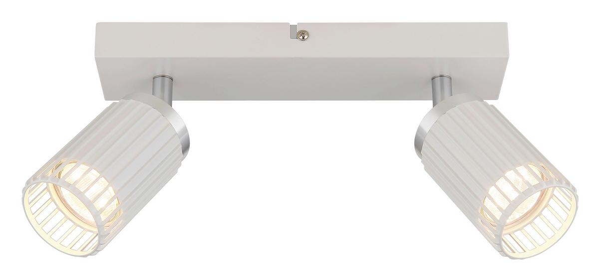 STRAHLER 57906-2W KORBEN - Chromfarben/Weiss, Design, Metall (26/12,5/15,5cm) - Globo