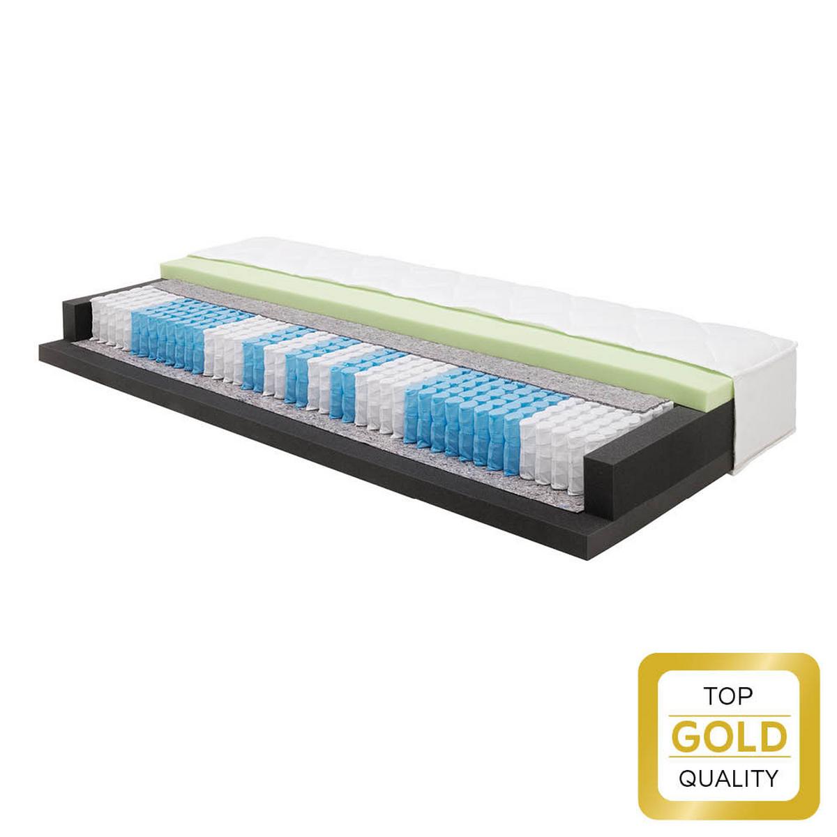 Ležišče Z Žepkastim Vzmetenjem Komfort 1000, 90x200 - bela, tekstil (90/200cm) - Premium Living