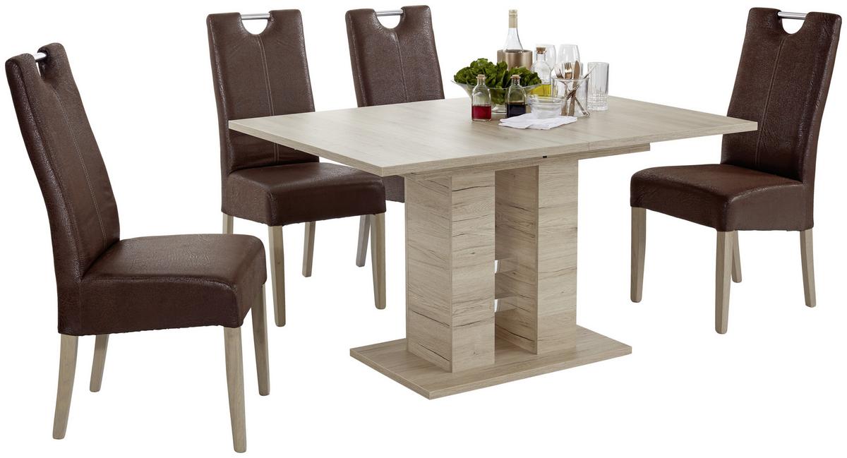 Raztegljiva Miza Helena, Barva Hrasta, 140-220 X 90 Cm - barve hrasta, Konvencionalno, leseni material (140-220/76/90cm) - Mömax