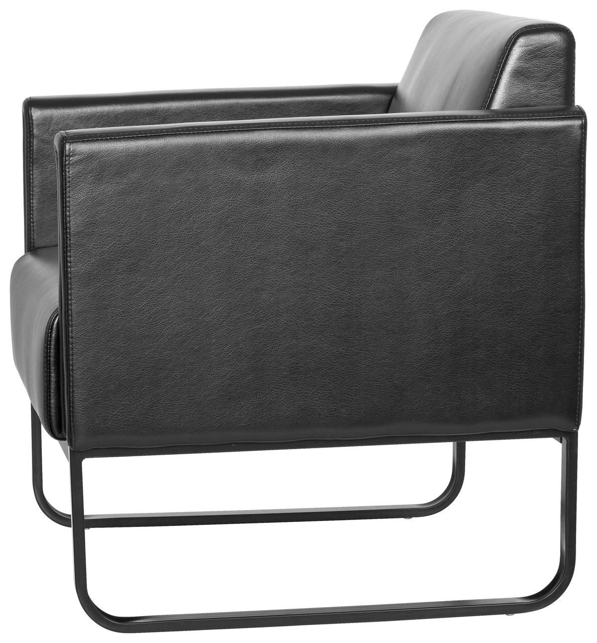 Fotelj Bali Black, Črna - črna, Moderno, kovina/tekstil (67/78/71cm) - MID.YOU