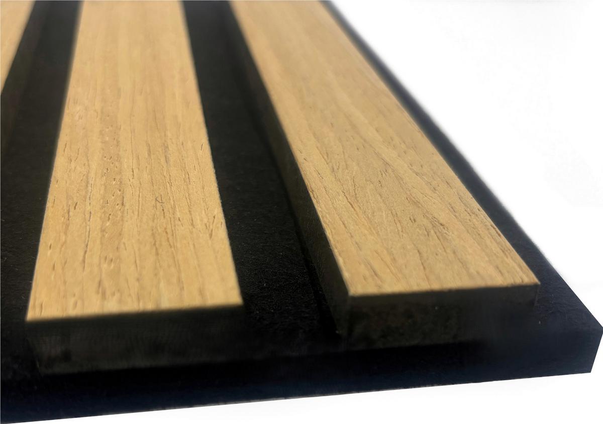 PANEL AKUSTYCZNY EICHE NATUR - kolor dębowy/dąb bianco, Konventionell, materiał drewnopochodny/tworzywo sztuczne (56/120cm) - Novel