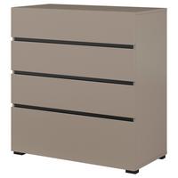 Komód 4 Fiókkal Cross S - bézs/fekete, Modern, faalapú anyag (80/85/40cm)