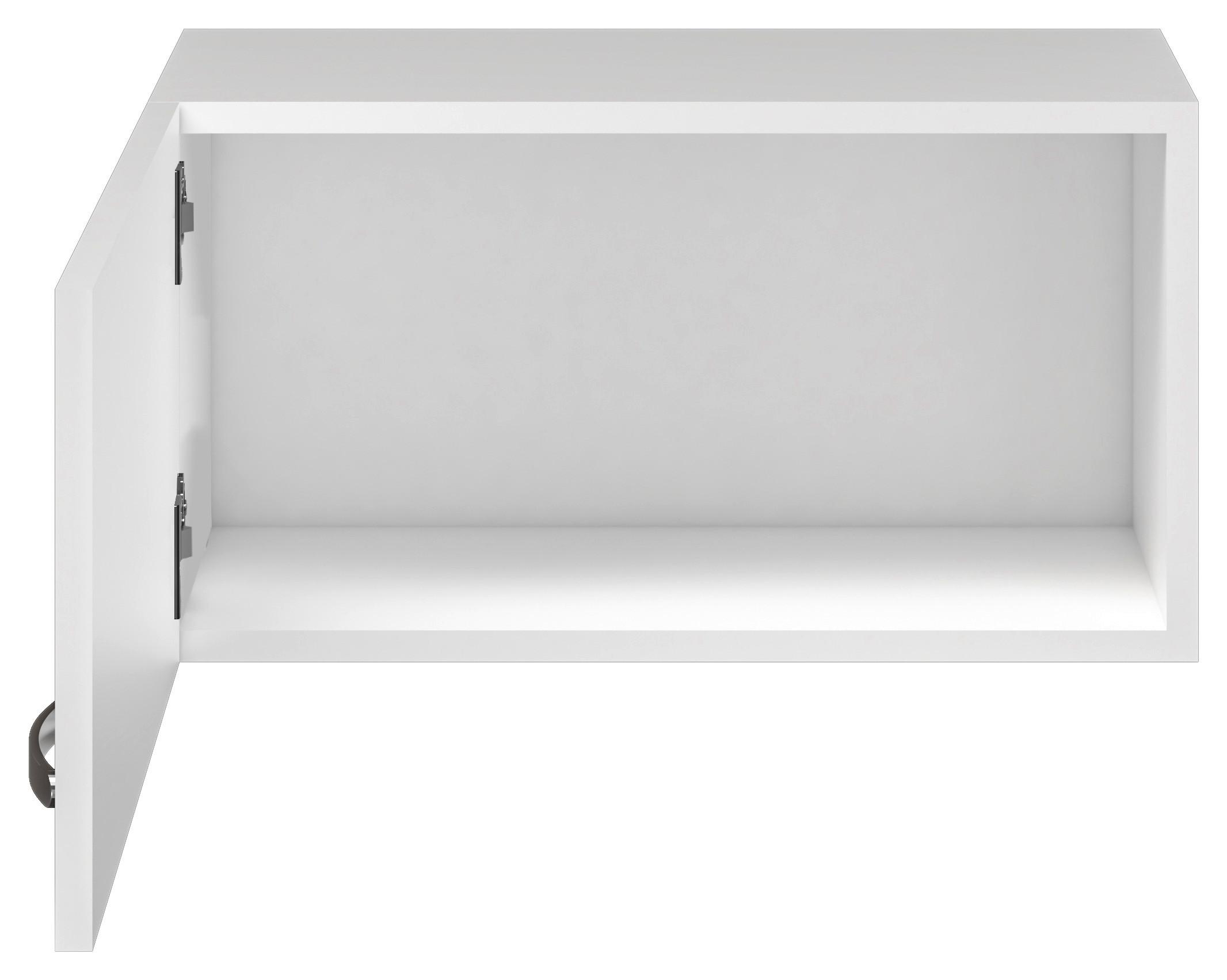 Kuhinjska Zgornja Omarica Alba, Bela, Š. 60 Cm - barve nerjavečega jekla/bela, Moderno, kovina/leseni material (60/32/32cm) - FlexWell