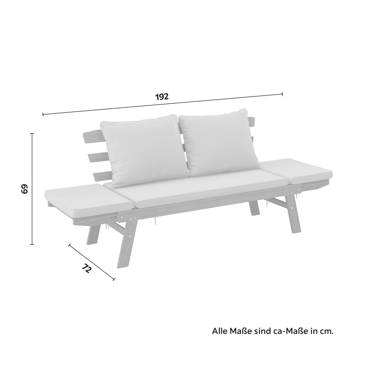 Kerti Pad Mallorca - natúr, Natur, fa/hullámkarton (192/69/72cm) - Mömax