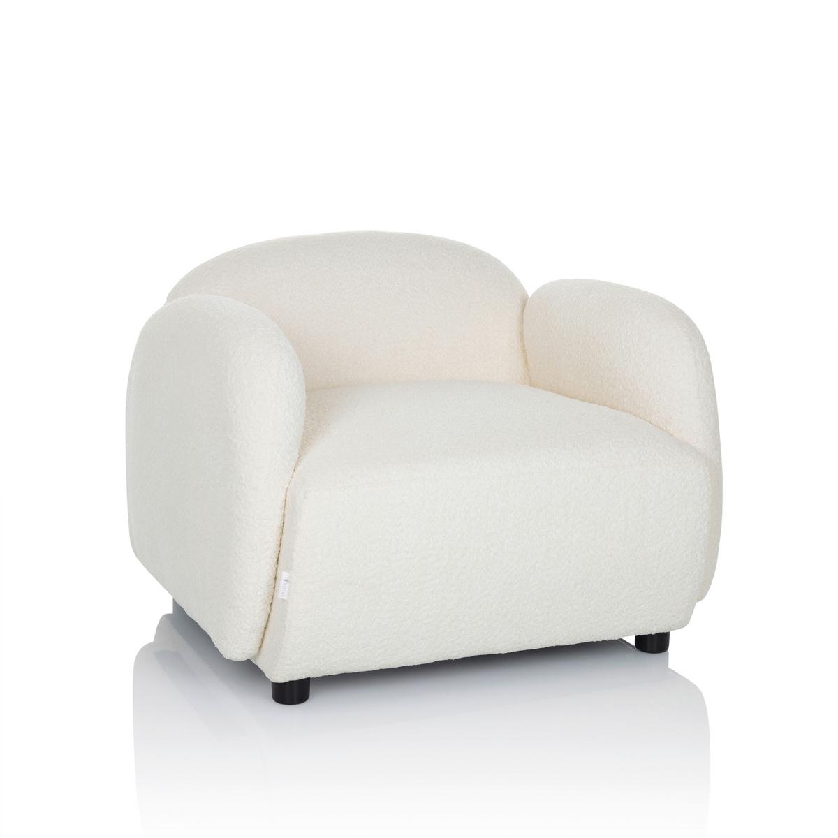 Naslanjač Verduna, Bela - črna/bela, Moderno, umetna masa/tekstil (87/65/76cm) - MID.YOU