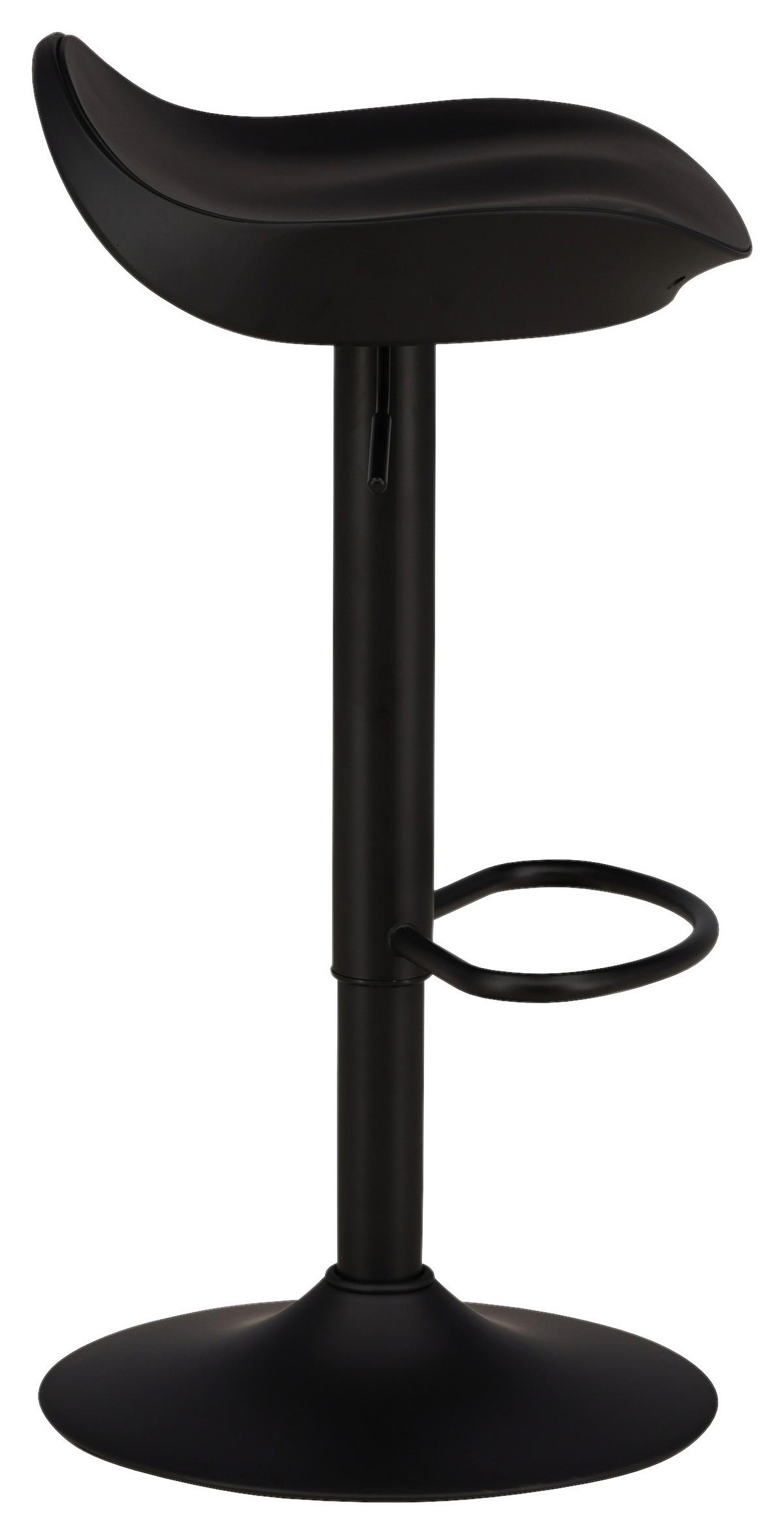 Barhocker-Set Adesto 2er-Set ca. 40x69 cm Schwarz - Schwarz, Design, Kunststoff/Metall (40/69/38cm) - Livetastic
