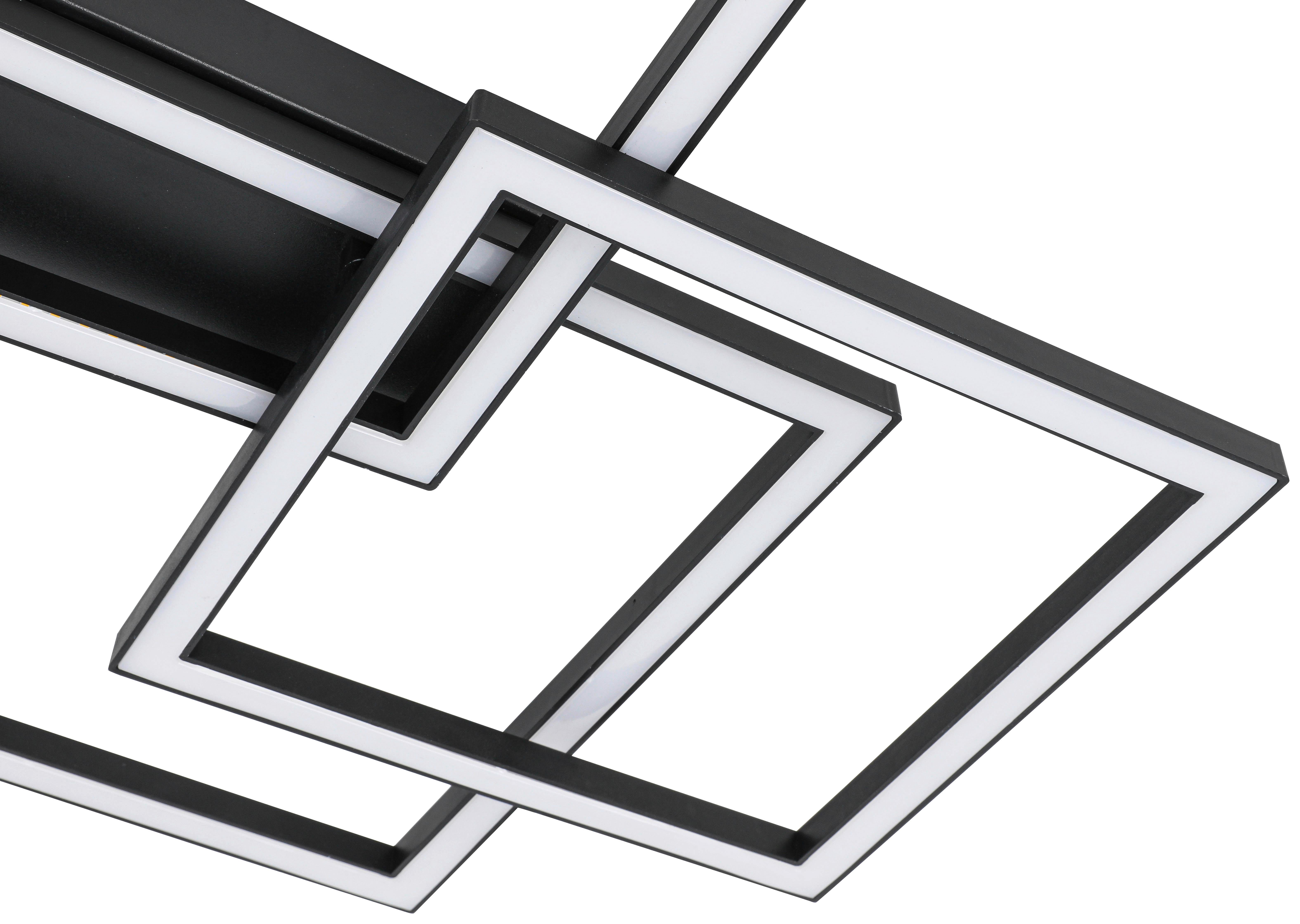 LED-TAKLAMPA TIMRE - svart, Modern, metall/plast (45,3/43,5/7,3cm) - Mömax