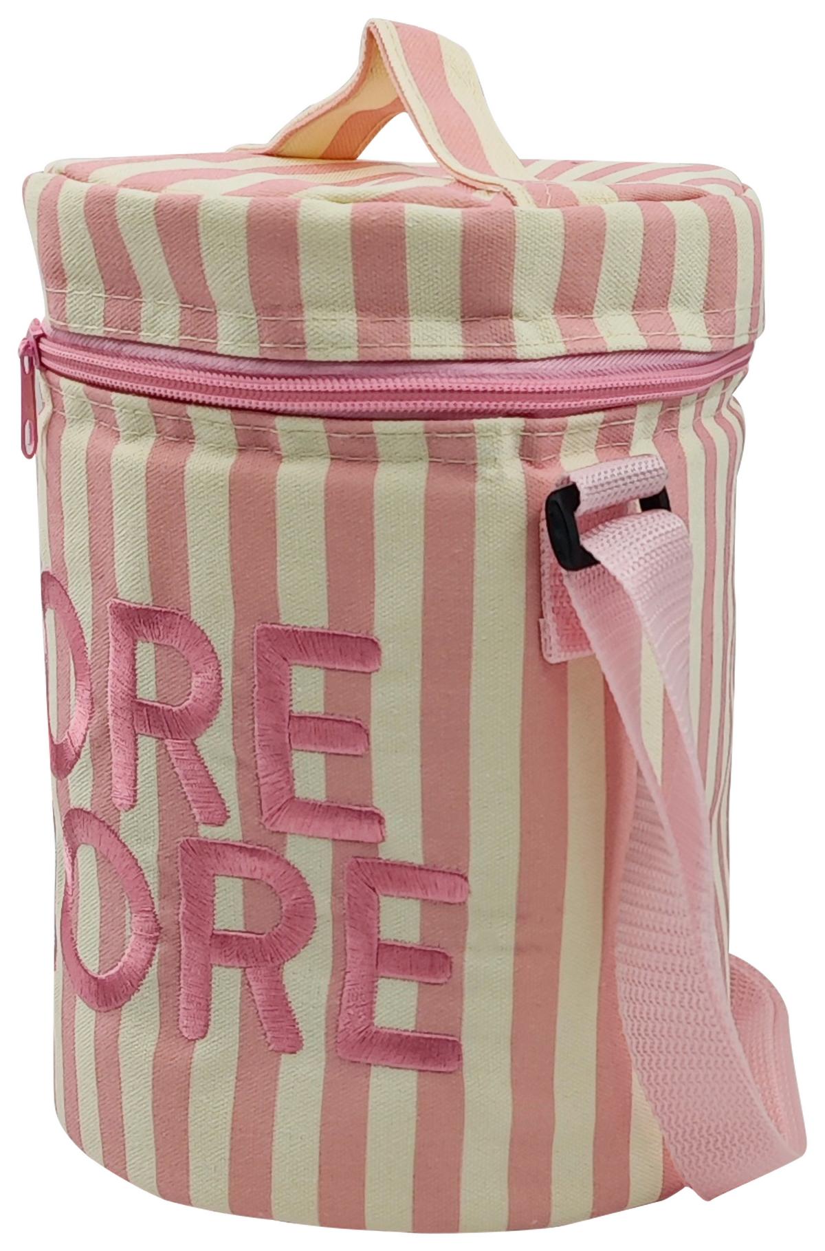 Kühltasche More Amore Rosa/Weiß ca. 7l - Rosa/Weiß, KONVENTIONELL, Kunststoff/Textil (17/24/17cm) - Mömax