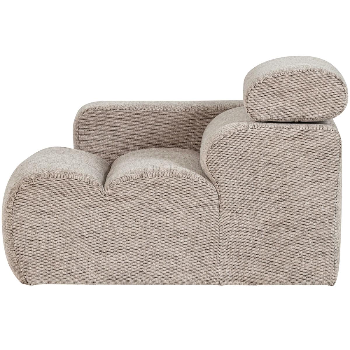 Sofaelement Novi Naturfarben B: 109cm - Schwarz/Naturfarben, Design, Kunststoff/Textil (109/86/113cm) - Livetastic