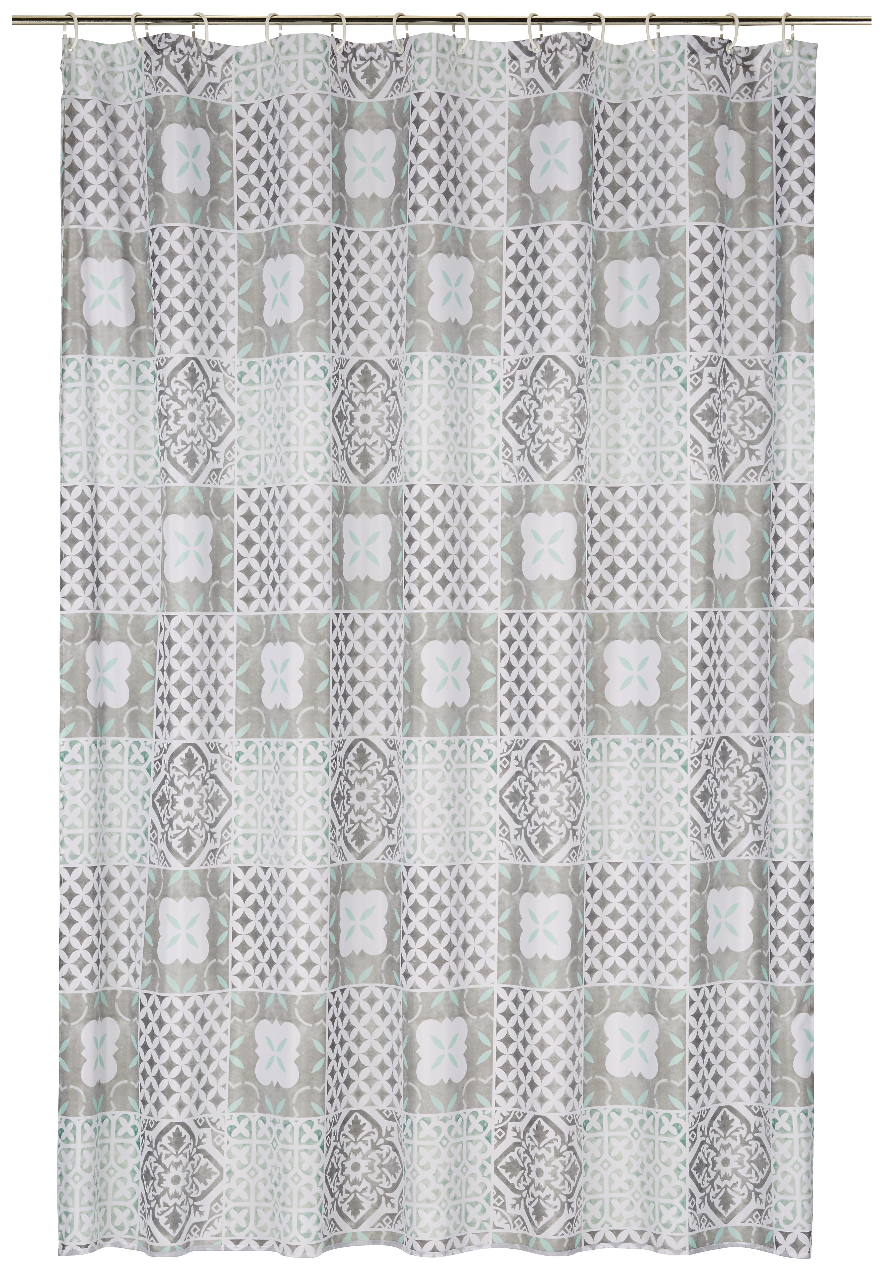 Duschvorhang Marrakesh Bunt 180x200cm - Anthrazit/Weiß, LIFESTYLE, Textil (180/200cm) - Mömax modern living