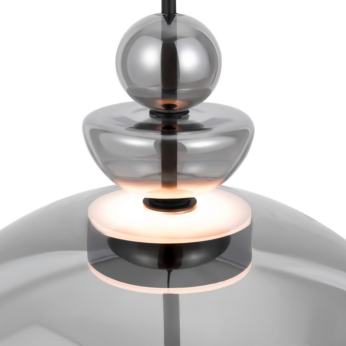 Pendelleuchte Bangkok Schwarz max. 12 Watt - Schwarz, MODERN, Glas/Metall (40/68cm) - MAYTONI