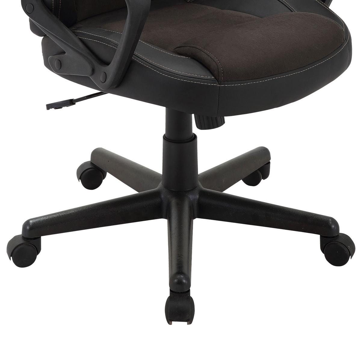KRZESŁO GAMINGOWE AIMO - jasnoszary/czarny, Design, tworzywo sztuczne/tkanina (62/109-119/68cm) - MID.YOU