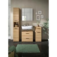 BADEZIMMER ICE - Schwarz/Eiche Artisan, Basics, Holzwerkstoff/Kunststoff (120cm) - MID.YOU