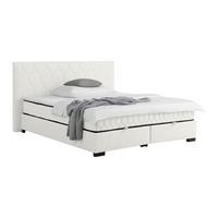 Boxbett Maya-D Creme ca. 180x200cm - Creme/Schwarz, Konventionell, Holz/Holzwerkstoff (180/200cm) - Mömax