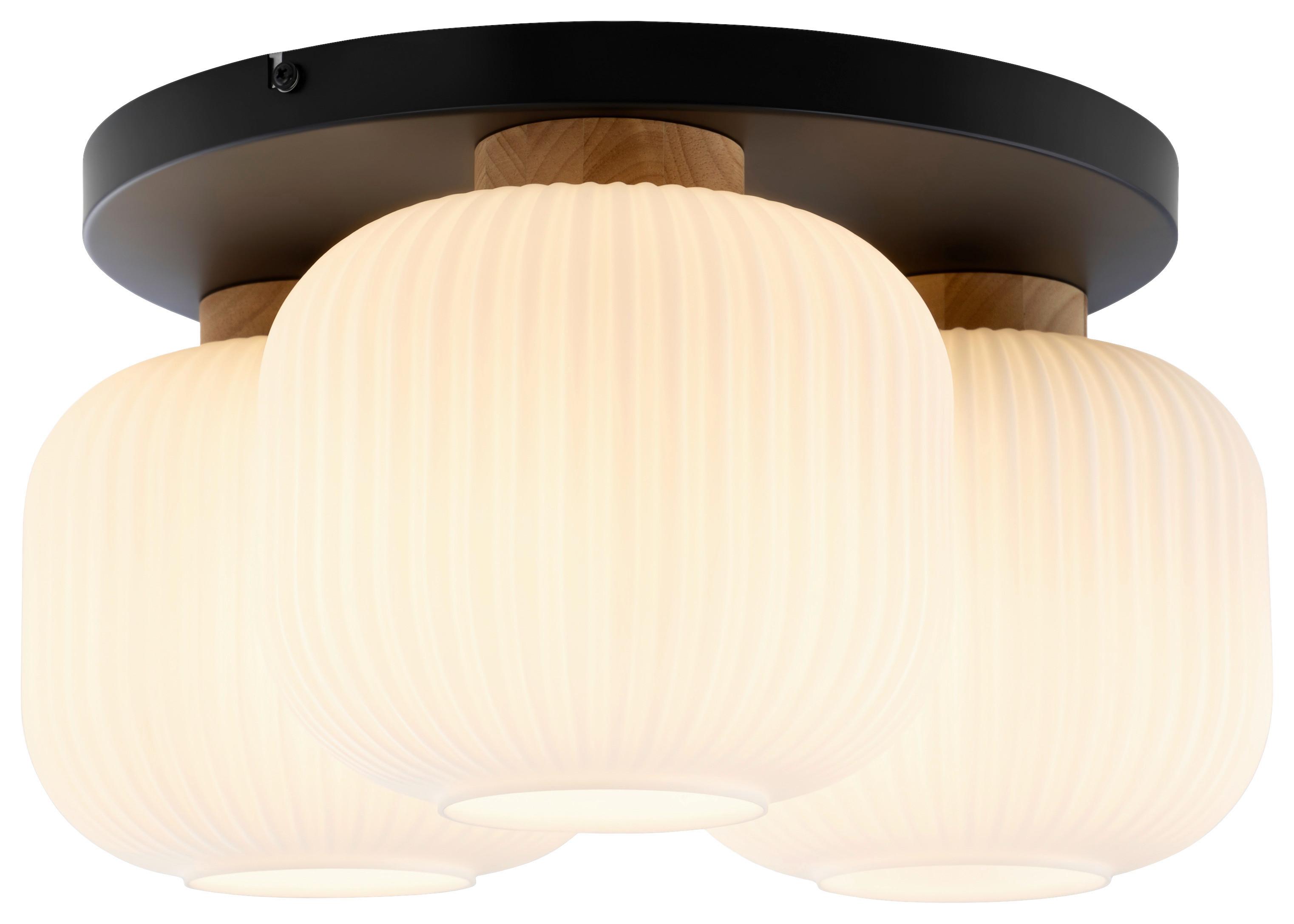 LAMPA SUFITOWA ANNA - biały, Trend, metal/drewno (45.5/22cm) - Collet's Monde