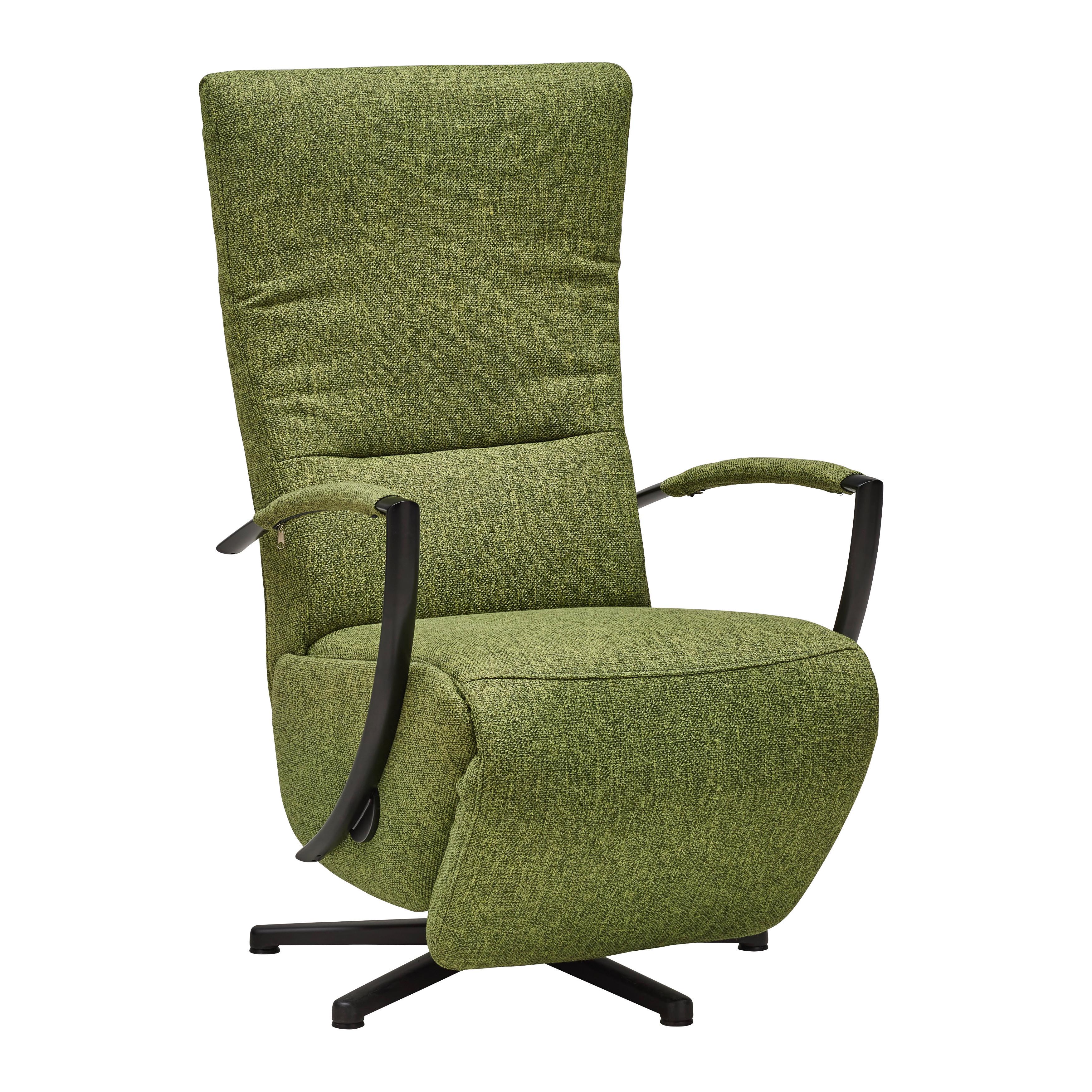 Relaxsessel Sitting 3 in Olive - Schwarz/Olivgrün, MODERN, Kunststoff (66/114/84cm) - Premium Living