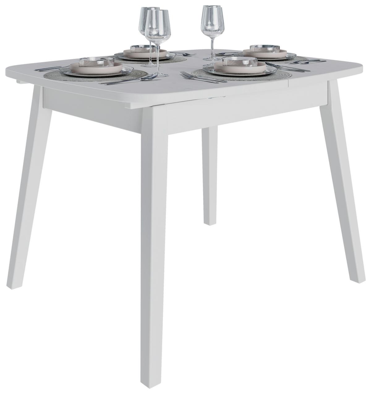 STÓŁ DO JADALNI CLAUDIA WEIß - biały, Modern, materiał drewnopochodny/drewno (110/90/76,5cm) - MID.YOU