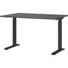 Schreibtisch Ribera in Graphitfarben/Schwarz - Graphitfarben/Schwarz, Modern, Holzwerkstoff/Metall (120/80/68-91cm) - Premium Living