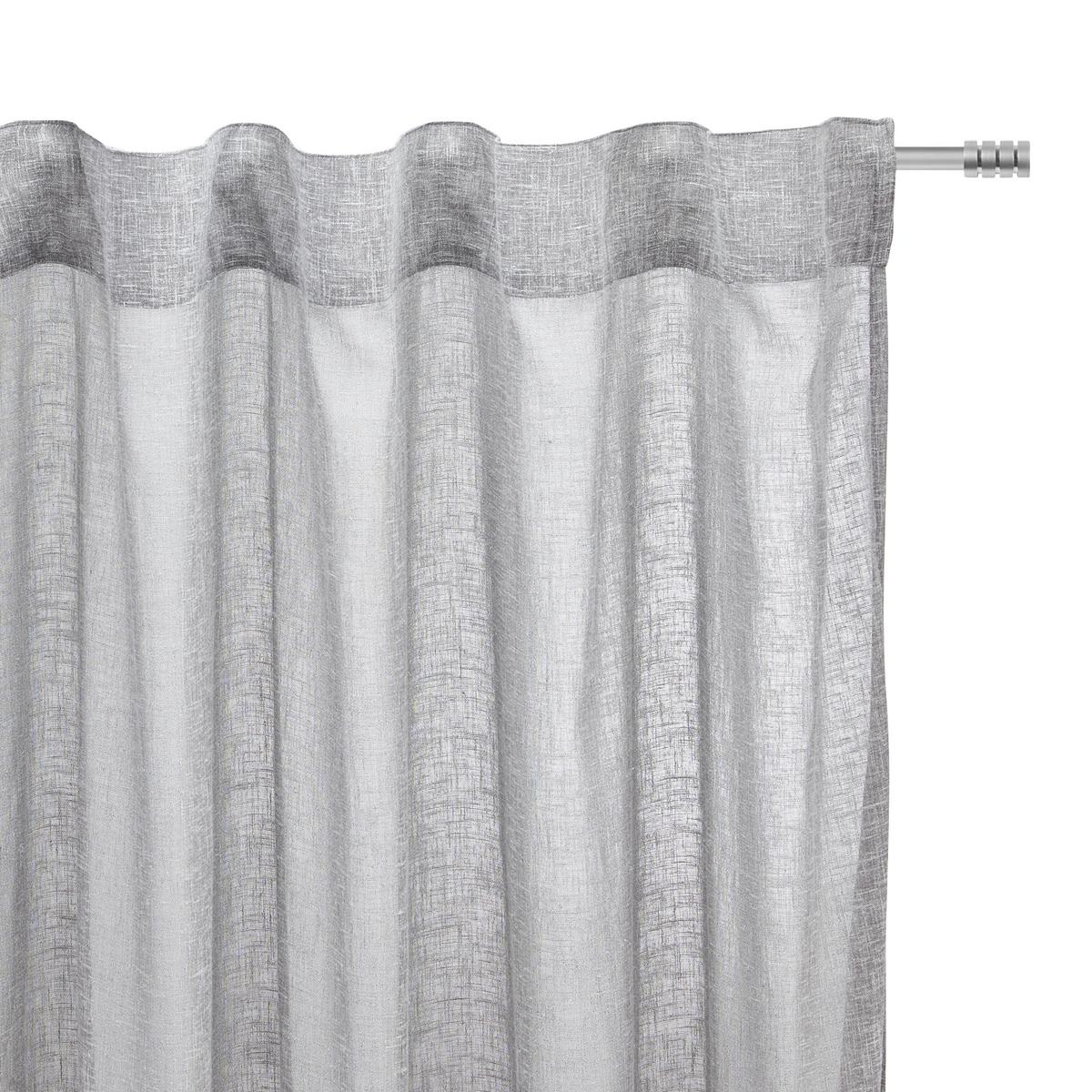 KONČANA ZAVESA ELENA - siva, Konvencionalno, tekstil (140/255cm) - Premium Living