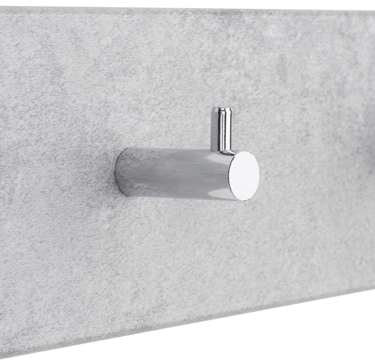 Stenski Obešalnik Eddy 5, Siva - siva, leseni material (57/8/5cm) - Mömax