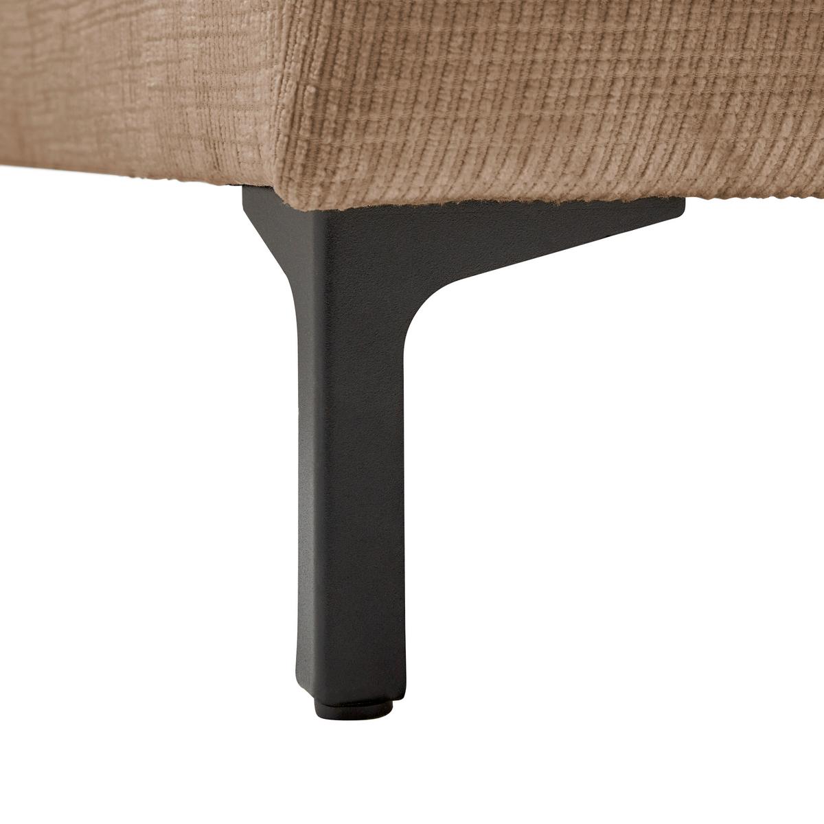 Ecksofa Integra Sandfarben - Sandfarben/Schwarz, Textil/Metall (294/81-93/170cm) - Mömax