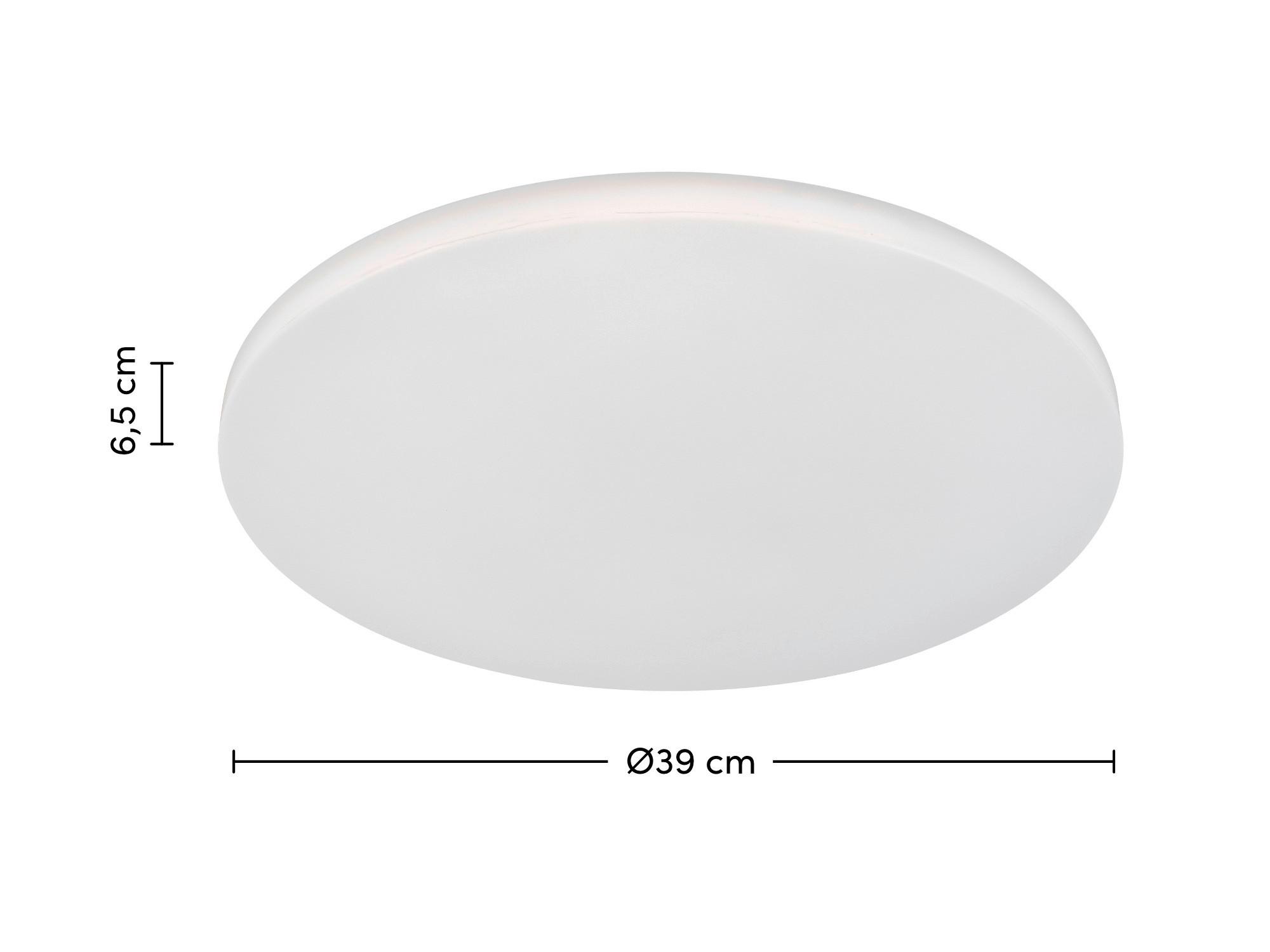 TAKLAMPA FÖR BADRUM WOTER - vit, Klassisk, metall/plast (39/6,5cm) - Mömax