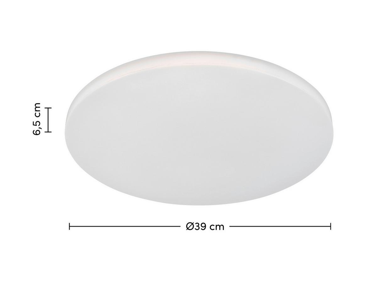 Deckenleuchte Woter max. 18 Watt - Weiss, Konventionell, Kunststoff/Metall (39/6,5cm) - Mömax