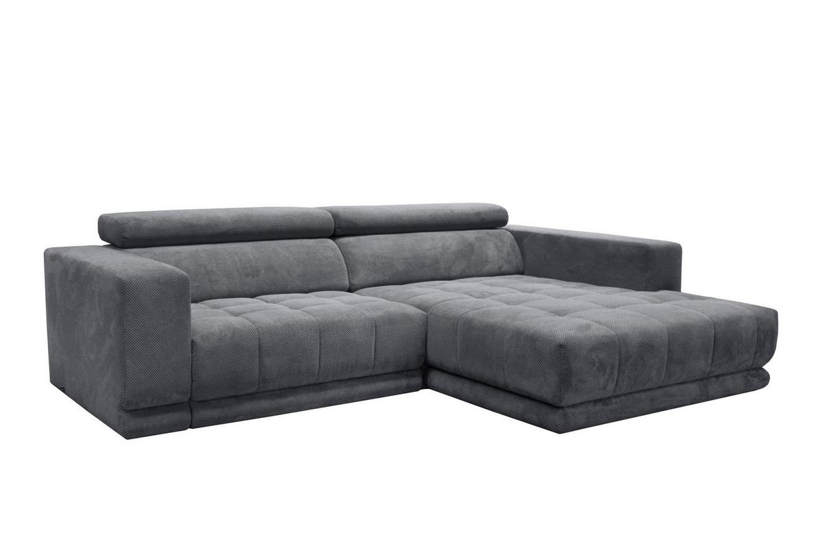 Kutna Garnitura Portland - siva/crna, Moderno, tekstil/plastika (275/78-98/197cm) - Premium Living