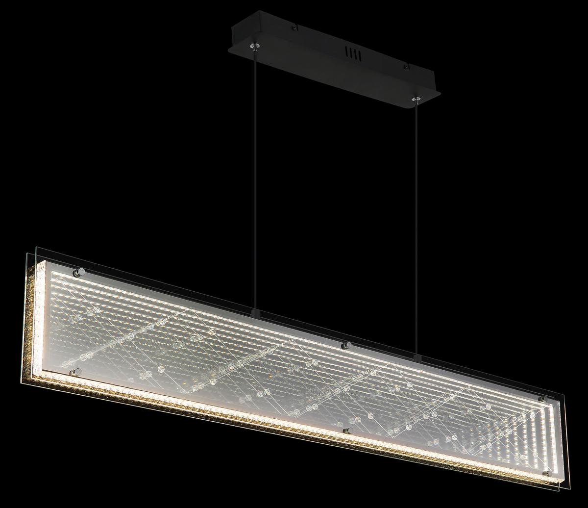 Led Viseća Svjetiljka Mirrora - prozirno/boje kroma, Design, staklo/metal (113/8/120cm) - Globo