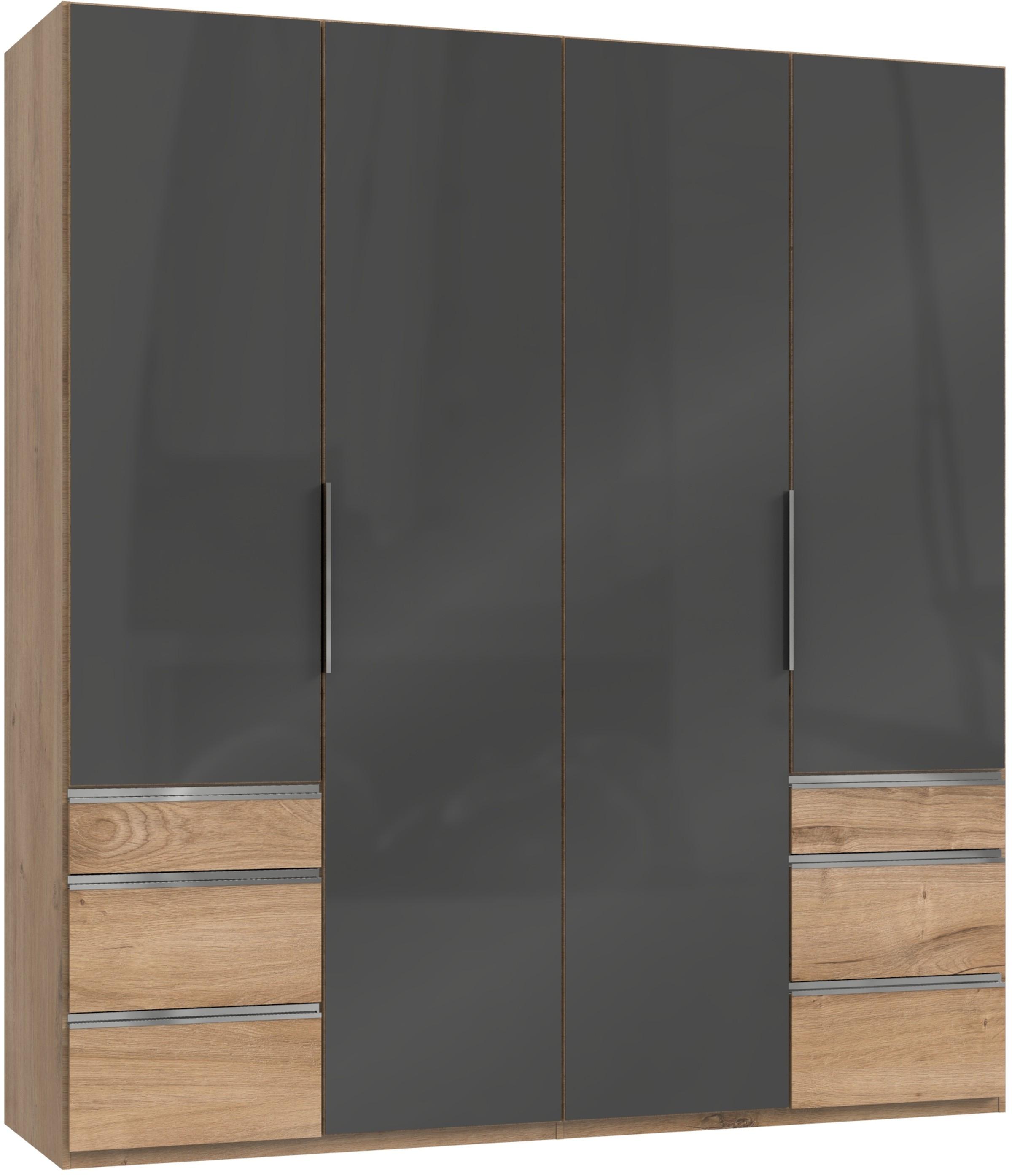 Ormar S Klasičnim Vratima Level 36c - siva/boje hrasta, Moderno, staklo/drvni materijal (200/216/58cm) - Modern Living