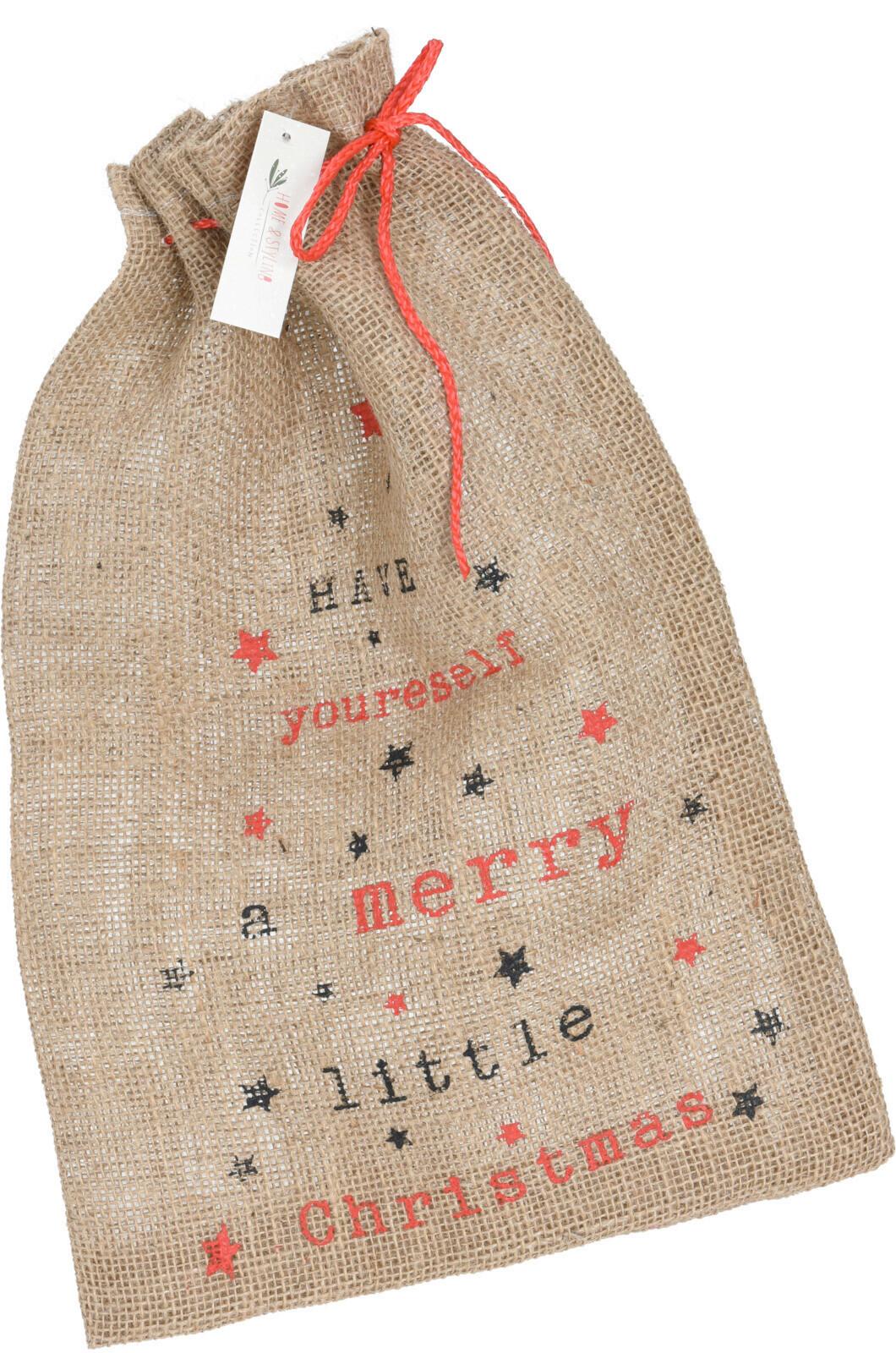 Karácsonyi Zsák Gift Bag - természetes anyagok (31/46cm)