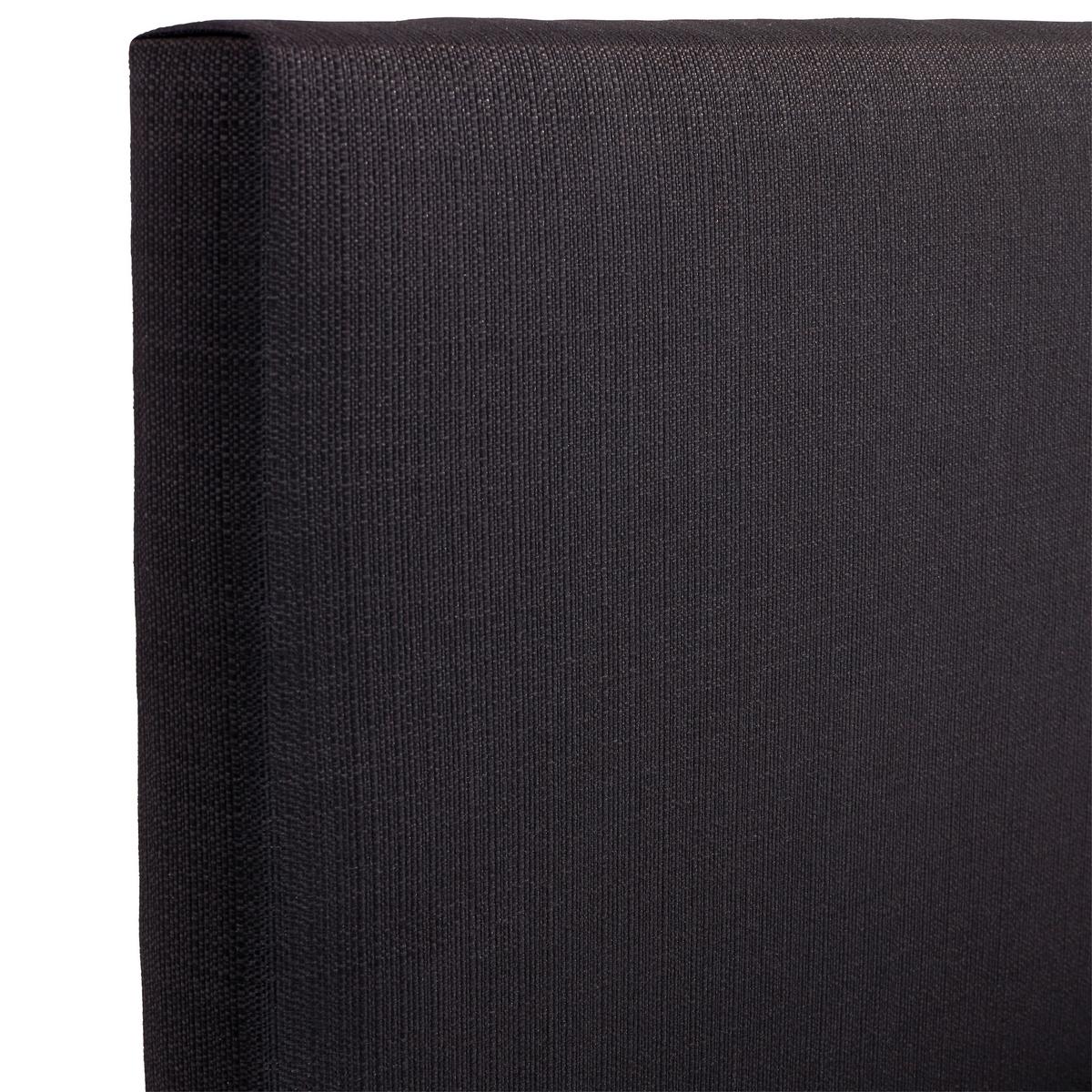 ŁÓŻKO BOXSPRING NERO -PH- - czarny/kolor chromowy, Konventionell, metal/tkanina (180/200cm)