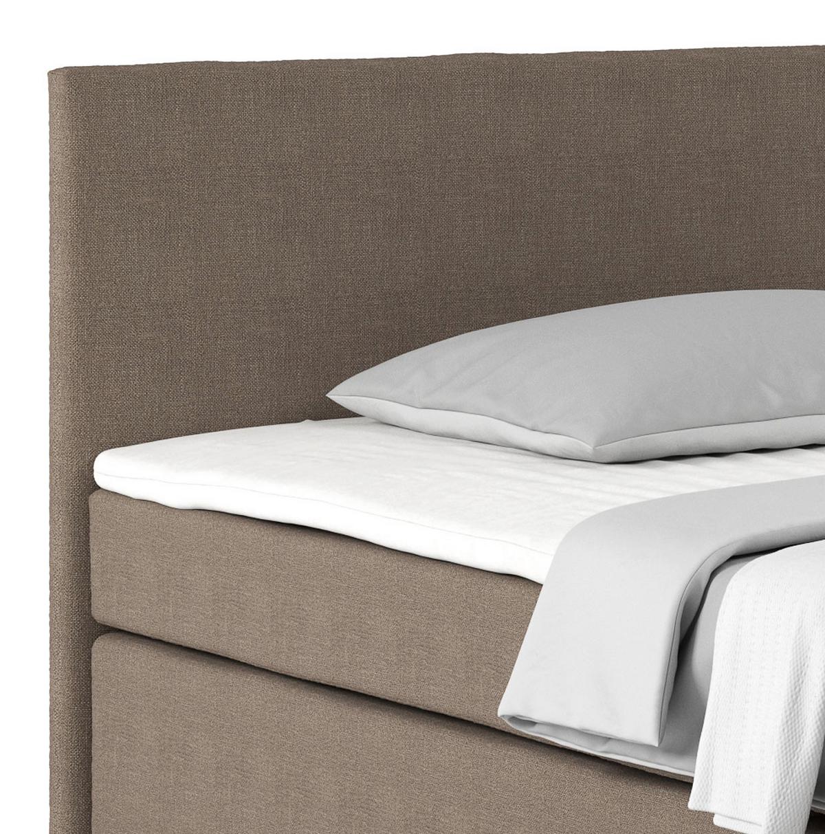 Boxspring Krevet Nero - boje blata/boje kroma, Konvencionalno, tekstil/metal (140/200cm) - Best Price