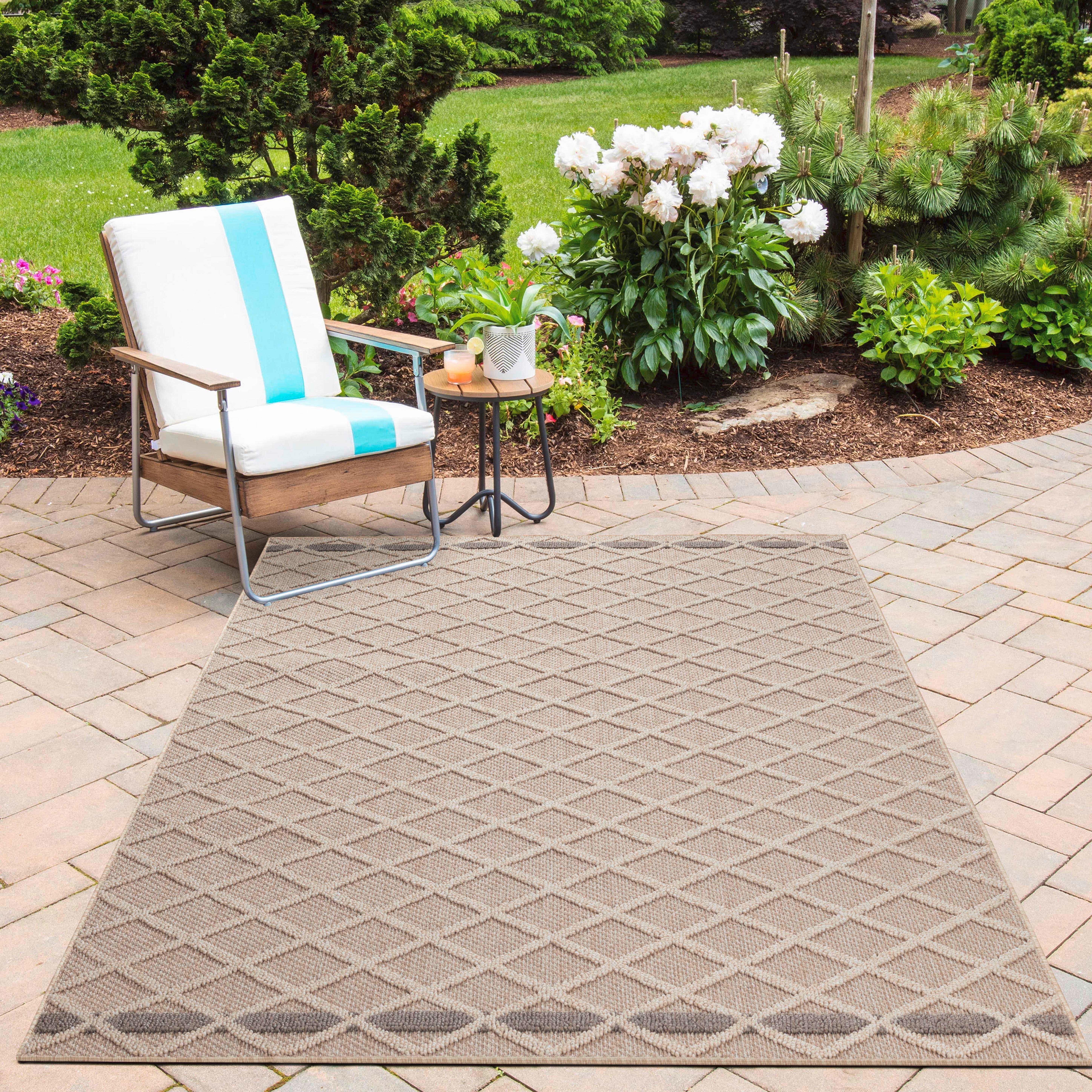 Outdoorteppich Patara Beige ca. 240x340cm - Beige, Design, Textil (240/340cm) - Novel