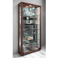 Vitrine Lumo ca. 59x115x18 cm Nussbaum - Nussbaumfarben, MODERN, Glas/Holzwerkstoff (59/114,8/18cm) - MID.YOU