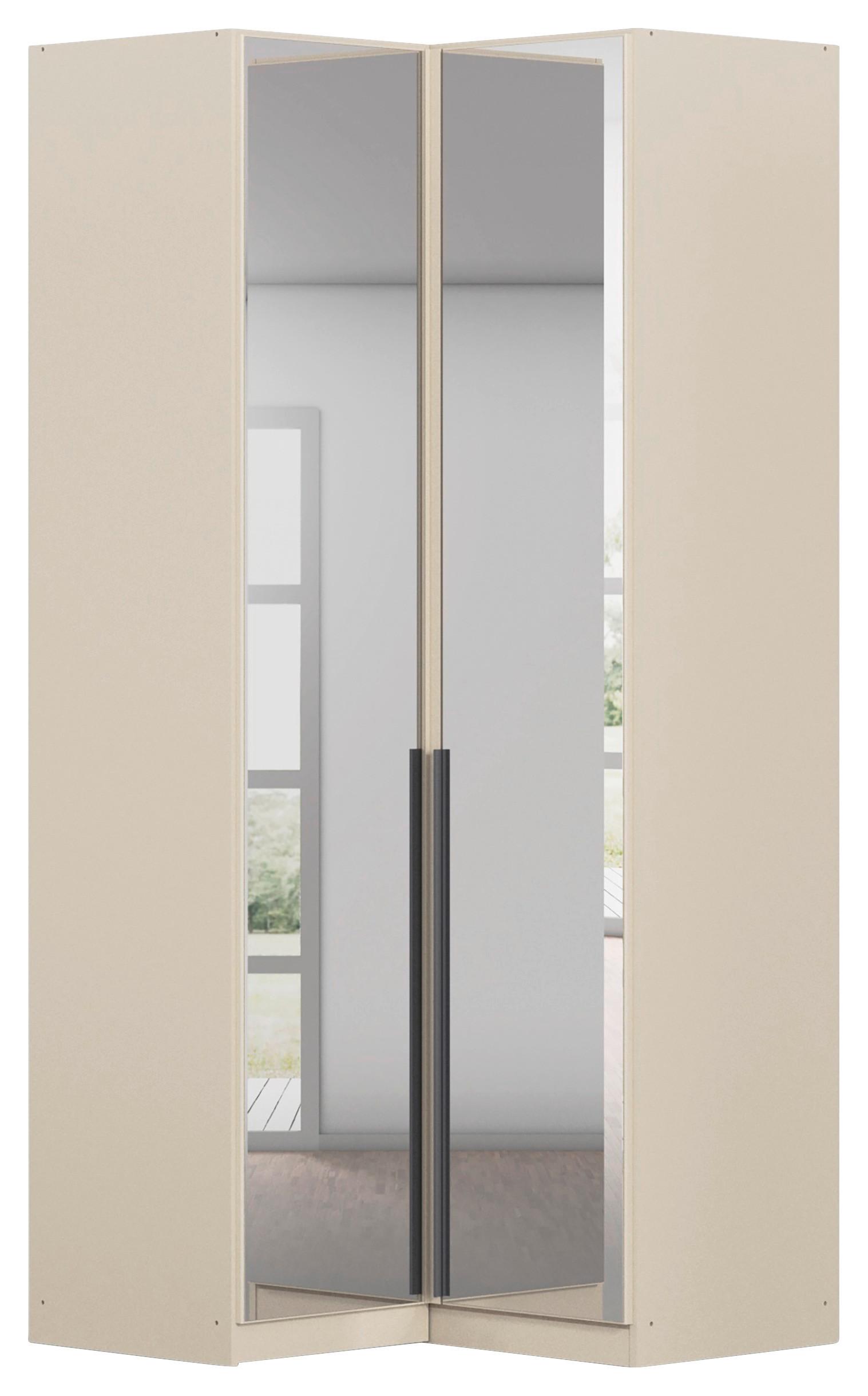 DULAP PE COLT ALABAMA - argintiu/transparent, Modern, material pe bază de lemn (100/229/102cm) - Modern Living