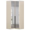 DULAP PE COLT ALABAMA - argintiu/transparent, Modern, material pe bază de lemn (100/229/102cm) - Modern Living