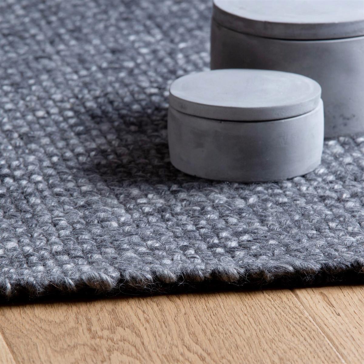 Flachwebeteppich Pixy 525 Anthrazit 80x150 - Anthrazit, Basics, Textil (80/150cm) - Kayoom