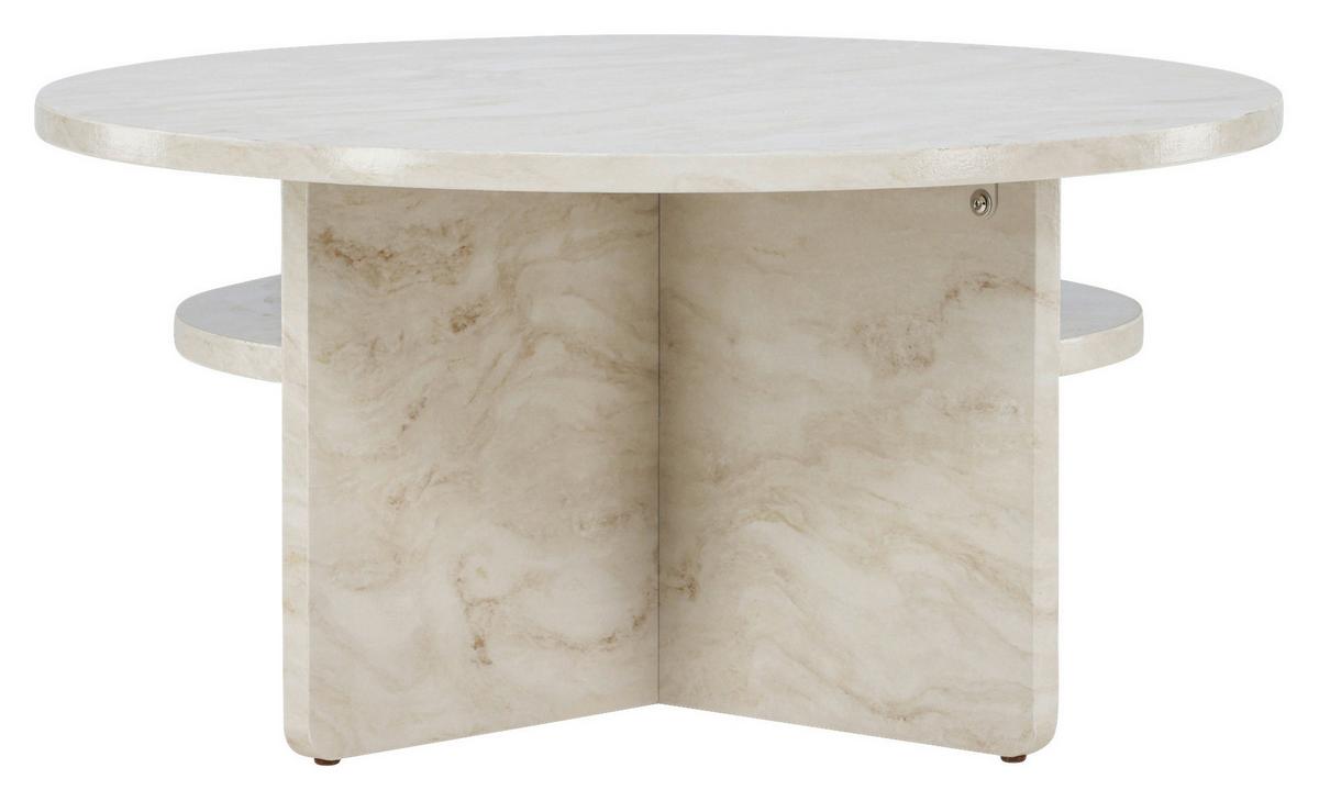 Couchtisch Ålesund ca. 85x85x42 cm Beige - Beige, Design, Holzwerkstoff (85/85/42cm) - Livetastic