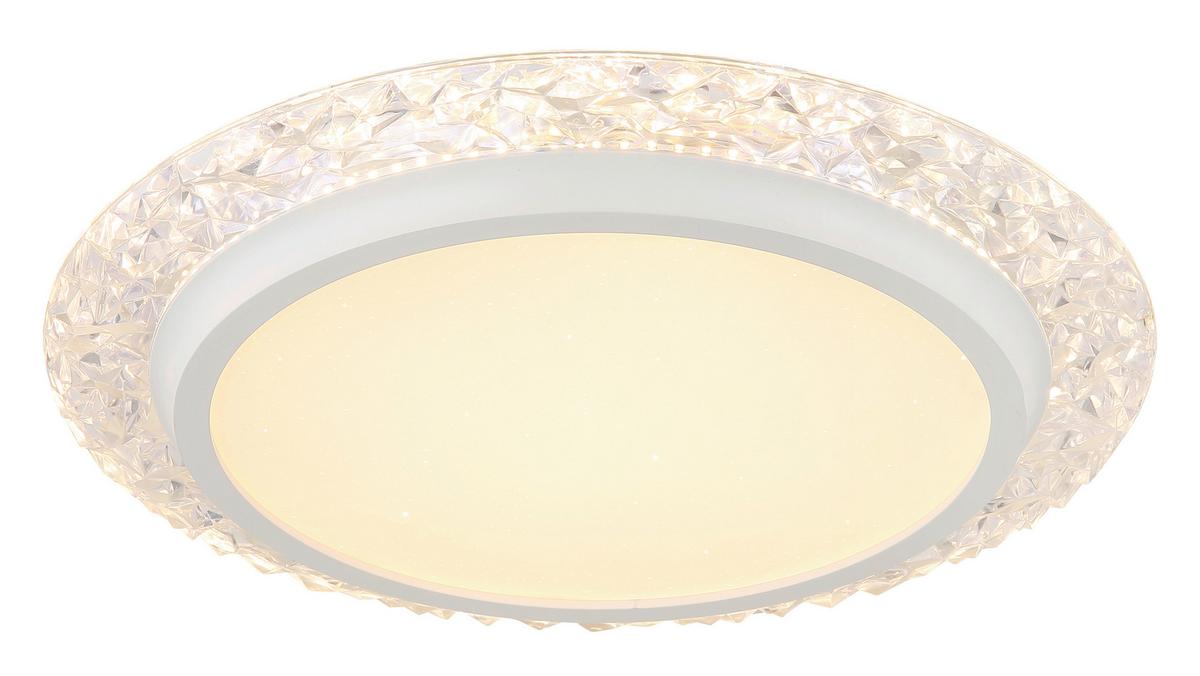 Stropna Led-svetilka Abigail, S Sijalko - bela/prosojno, Konvencionalno, kovina/umetna masa (40/6cm) - Globo